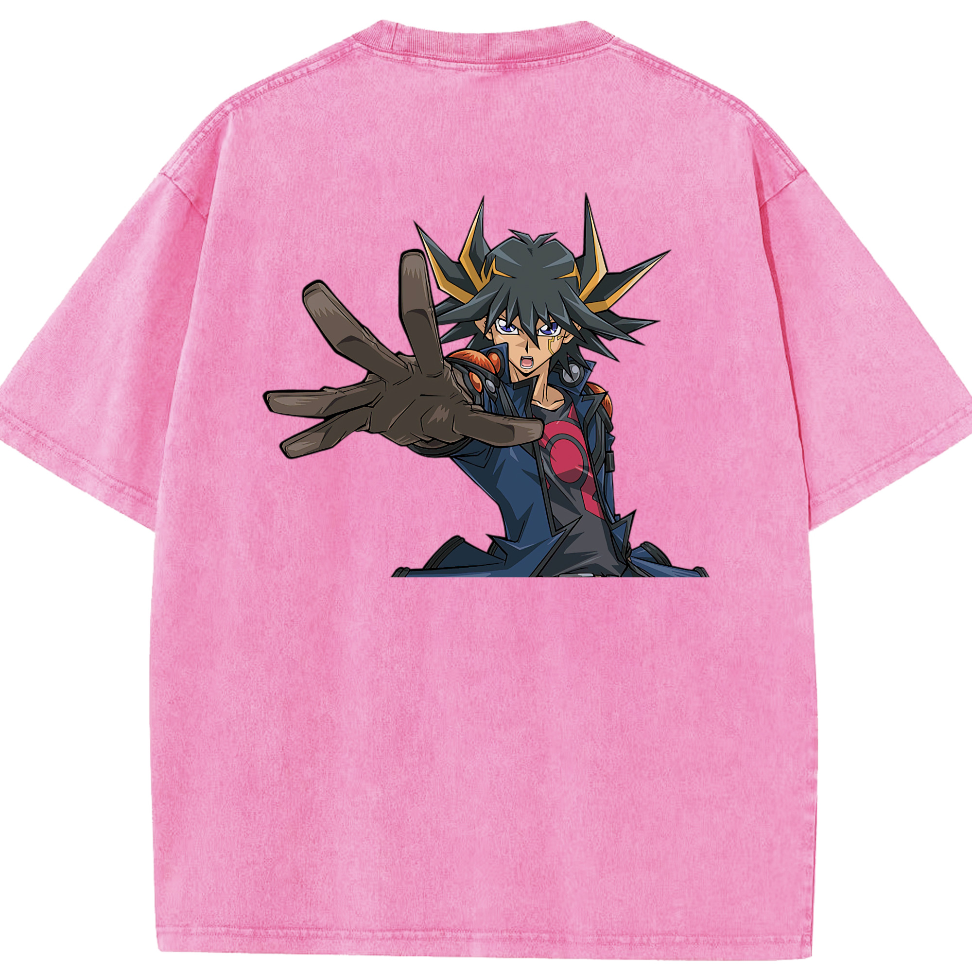 （画像用） 遊☆戯☆王 Yu-Gi-Oh! 綿100% ヴィンテージ風 半袖Tシャツ（背面プリント）